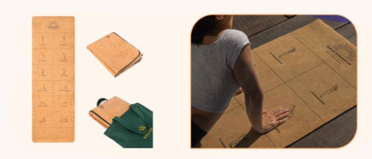 Cork Natural Rubber Yoga Mat - Eco-Friendly B2B India